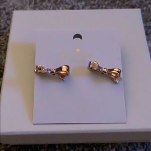 Kate Spade rose gold bow earrings
